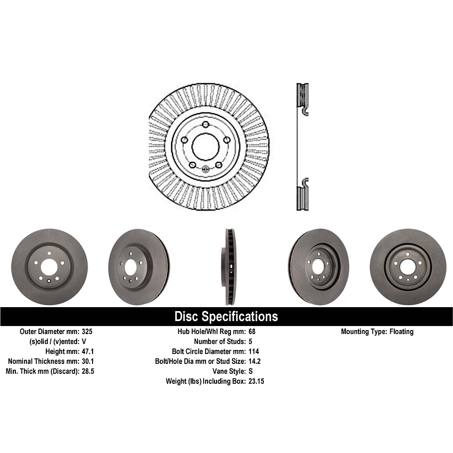 Disco Freno Ford Flex 2009-2019 Delantero 3