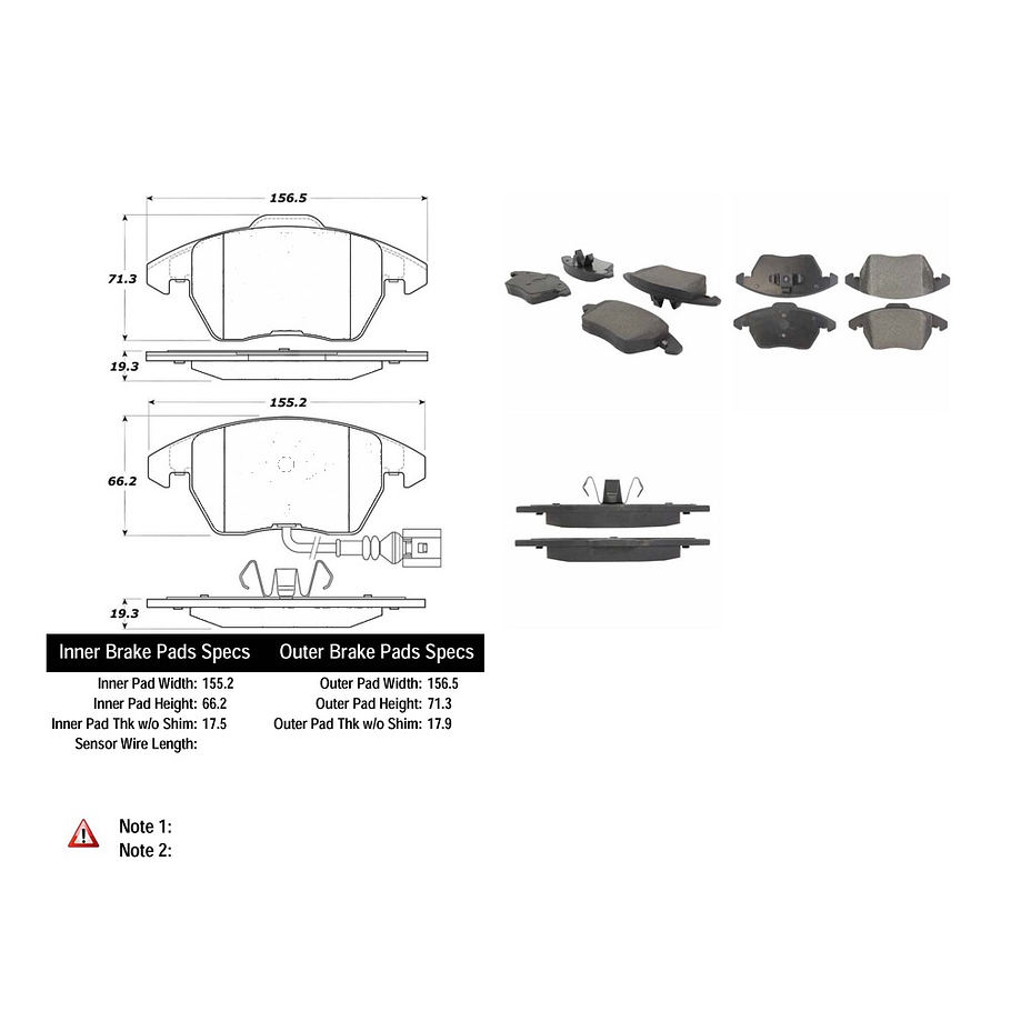Pastillas Freno Peugeot 3008 2008-2016 Delantero 2