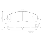 Pastillas Freno RAM 4000 2009-2019 Delantero 2