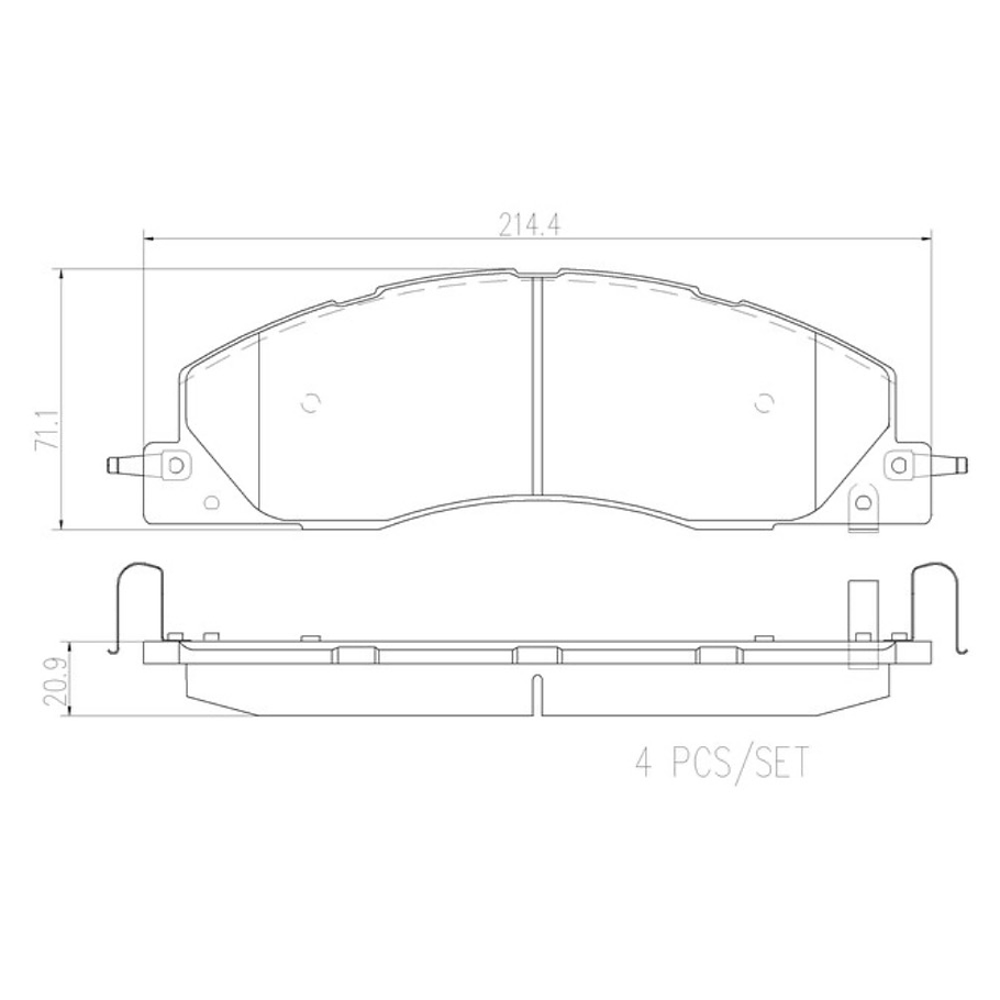 Pastillas Freno RAM 4000 2009-2019 Delantero 2