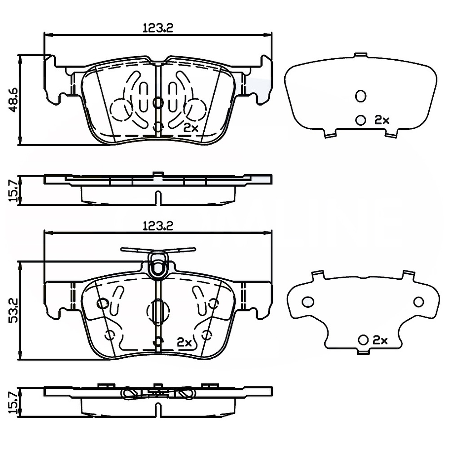 Pastillas Freno Lincoln MKZ 2013-2020 Trasero 4