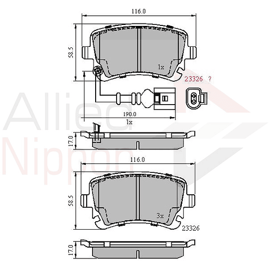 Pastillas Freno ALLIED NIPPON ADB11313