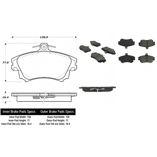 Pastillas Freno Volvo S40 2004-2012 Delantero