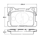 Pastillas Freno Mazda CX-9 2016-2023 Trasero 4