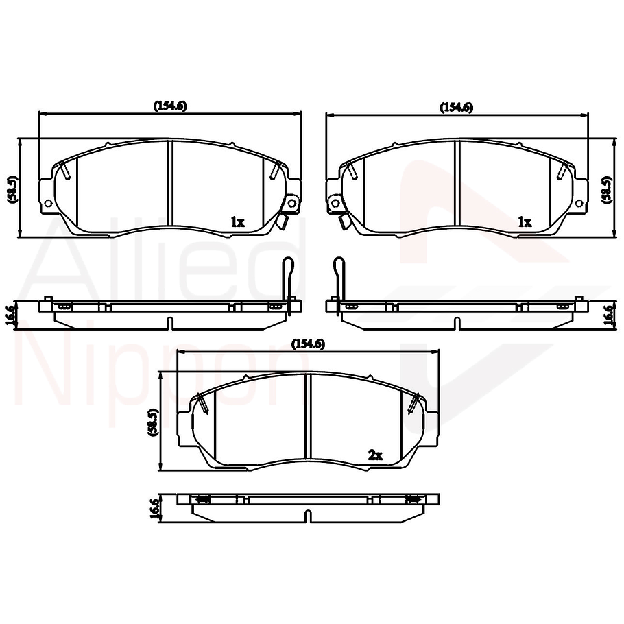 Pastillas Freno Honda Fit 2014-2020 Delantero 2