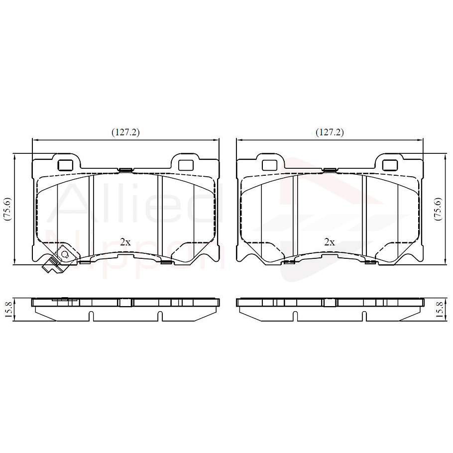 Pastillas Freno Infiniti M56 2011-2019 Delantero 3