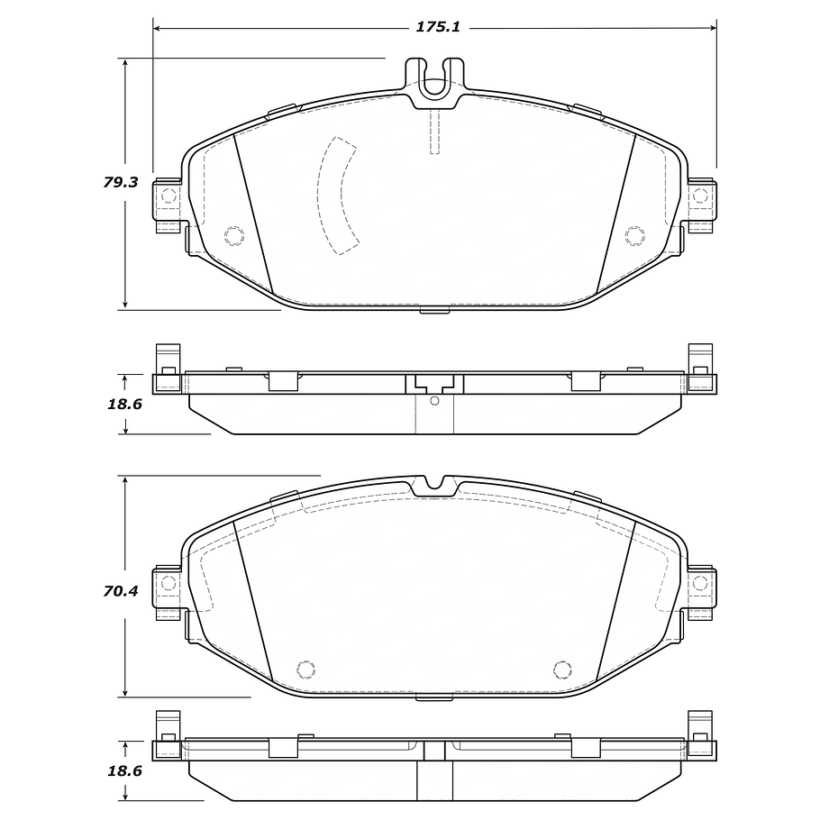 Pastillas Freno Mercedes Benz C300 2015-2021 Delantero 4