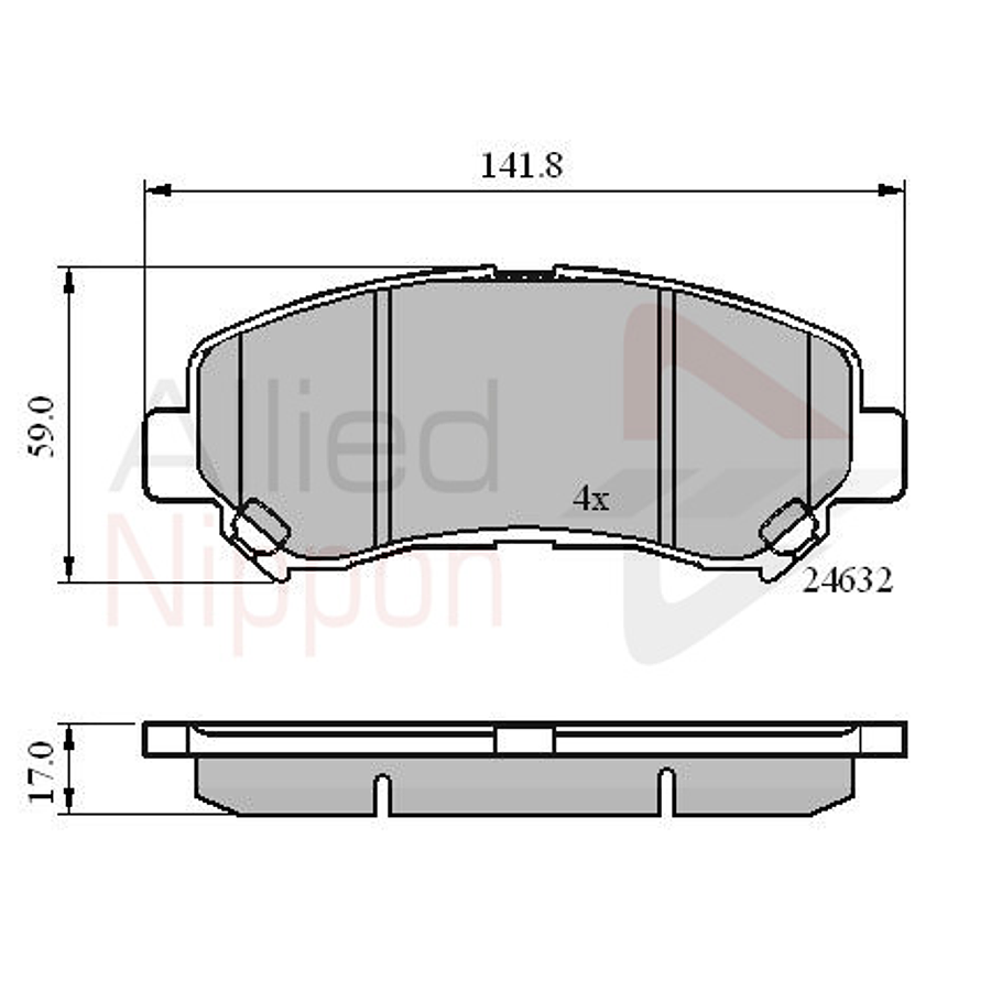 Pastillas Freno Nissan Qashqai 2006-2013 Delantero 4