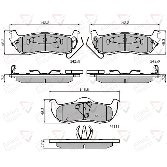 Pastillas Freno ALLIED NIPPON ADB31734