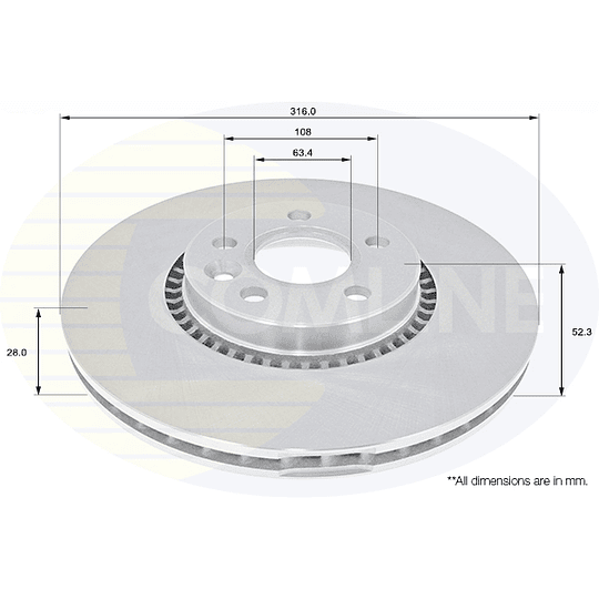 Disco Freno COMLINE ADC1251V
