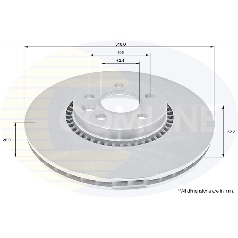 Disco Freno COMLINE ADC1251V 1
