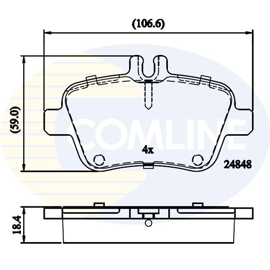 Pastillas Freno Mercedes Benz SLK250 2011-2020 Trasero 3