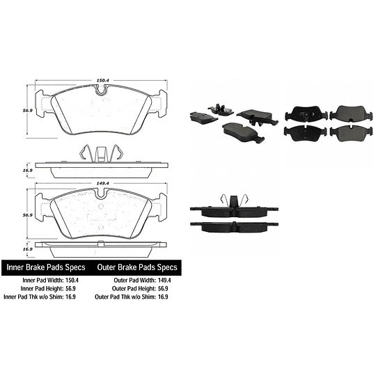 Pastillas Freno BMW 120d 2004-2013 Delantero