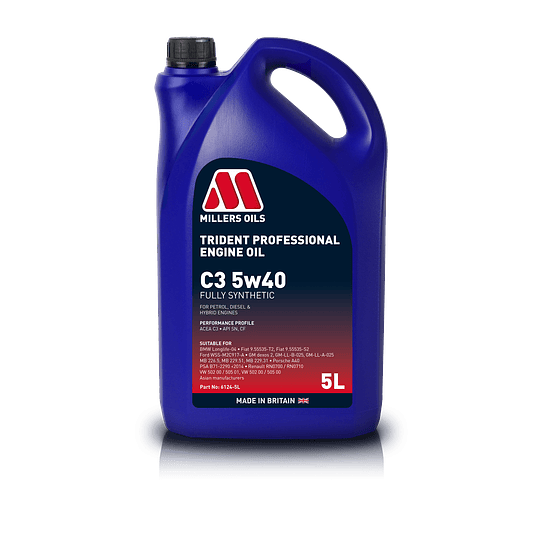 Aceite Motor MILLER´S Trident Professional C3 5w40 Formato 5