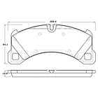 Pastillas Freno Porsche Panamera 2017-2023 Delantero 2