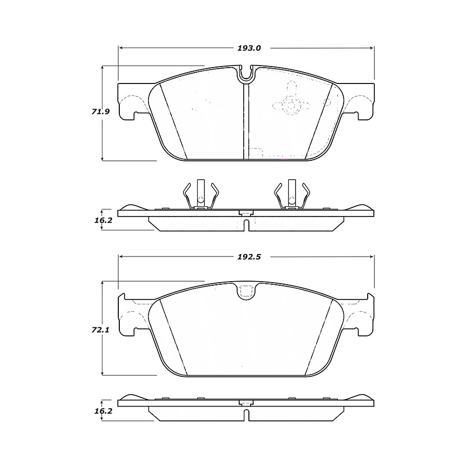 Pastillas Freno Mercedes Benz GLE550e 2012-2019 Delantero 3