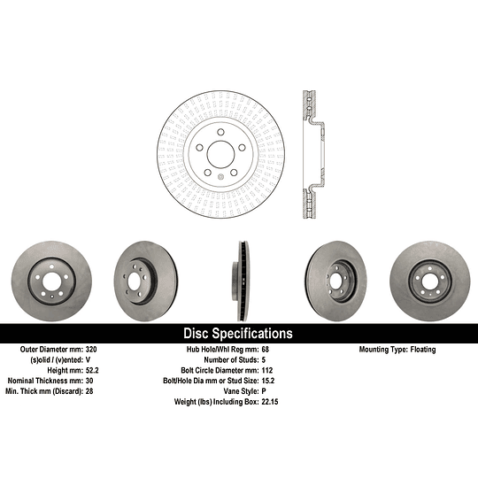 Disco Freno COMLINE ADC2614V