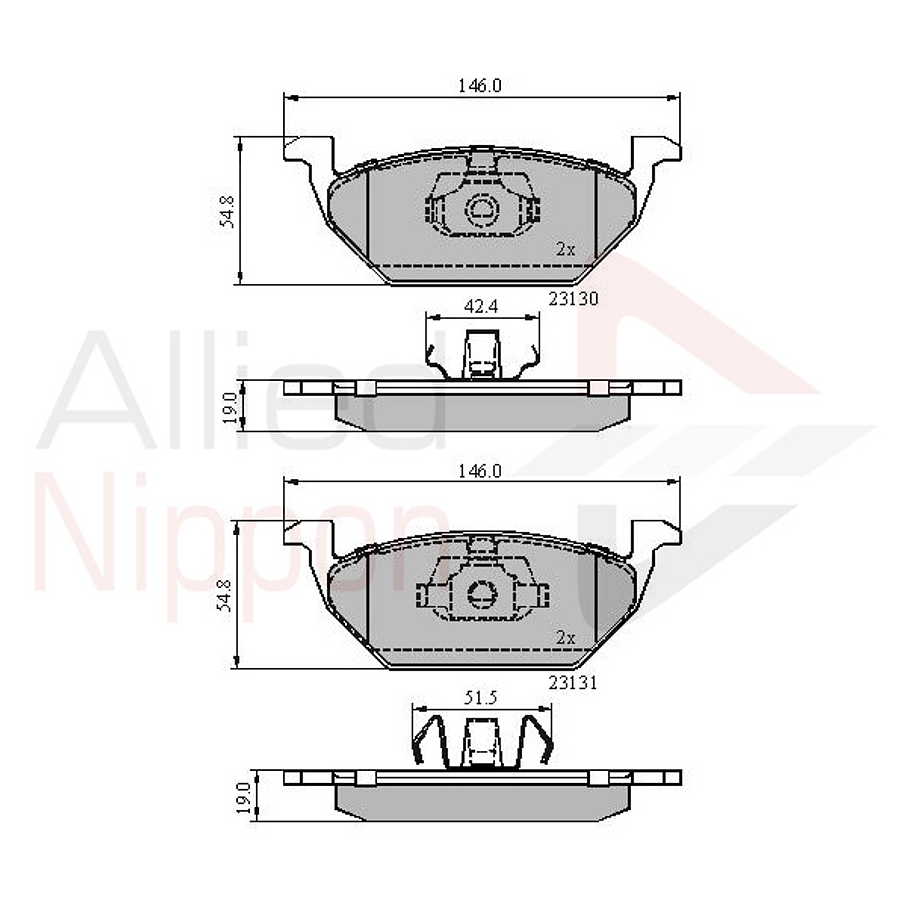 Pastillas Freno Volkswagen Gol 2009-2023 Delantero 3