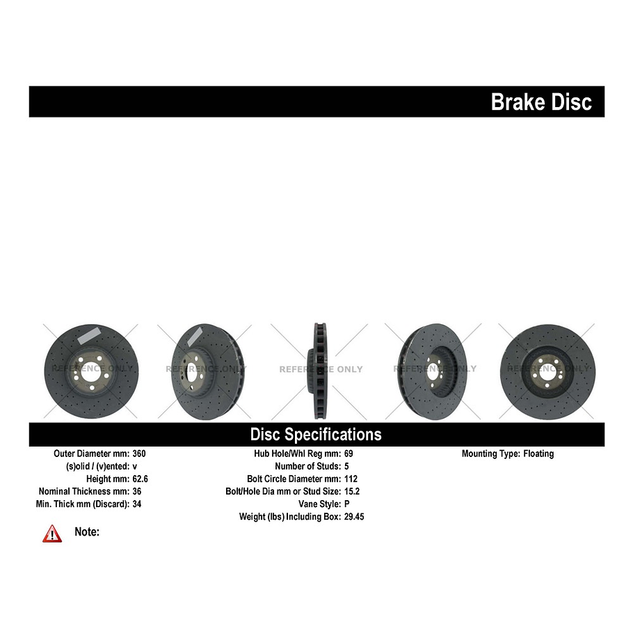 Disco Freno POWERSTOP EBR1649 1