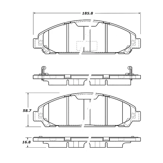 Pastillas Freno Ford Mustang 2015-2023 Delantero