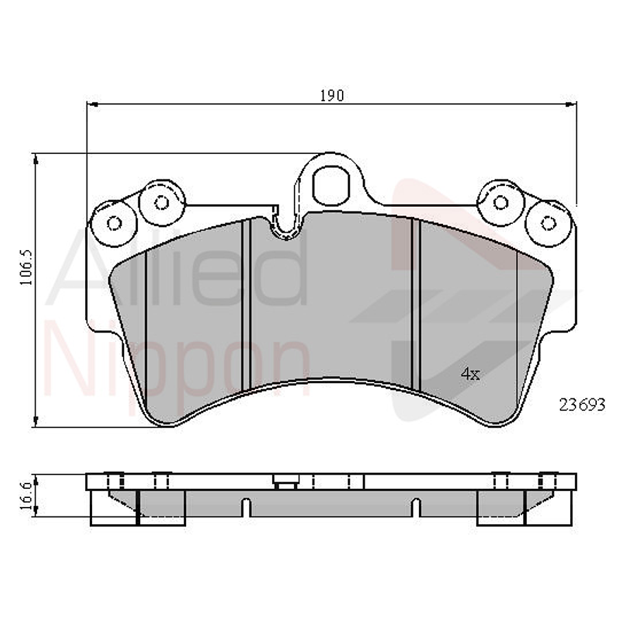 Pastillas Freno Volkswagen Touareg 2002-2010 Delantero 4