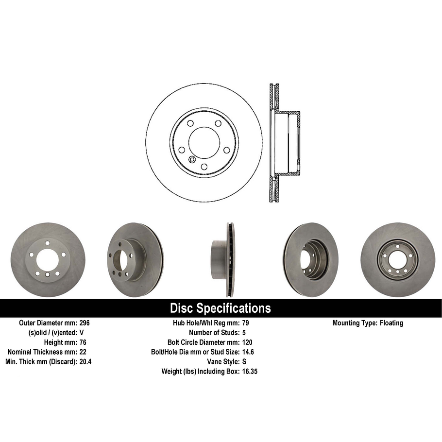Disco Freno BMW 525d 1995-2003 Delantero 4