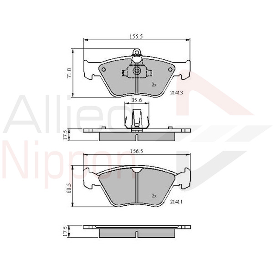 Pastillas Freno ALLIED NIPPON ADB0738 2