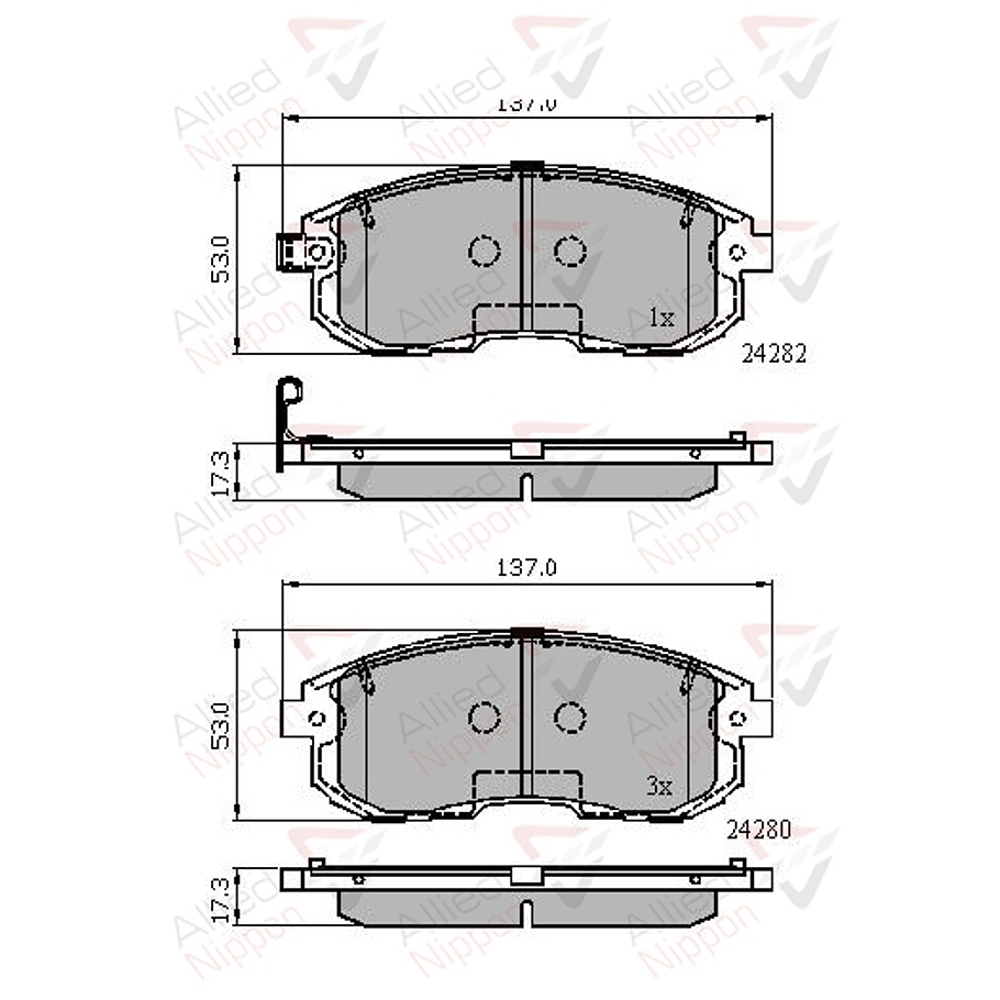 Pastillas Freno ALLIED NIPPON ADB32025 1