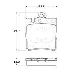 Pastillas Freno Mercedes Benz E430 1996-2003 Trasero 2