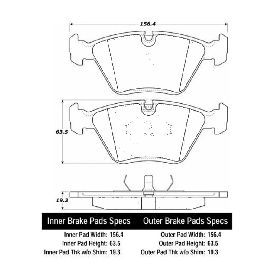 Pastillas Freno BMW M3 3.2 1990-2000 Delantero 4