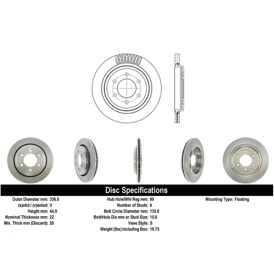 Disco Freno POWERSTOP AR85164 1