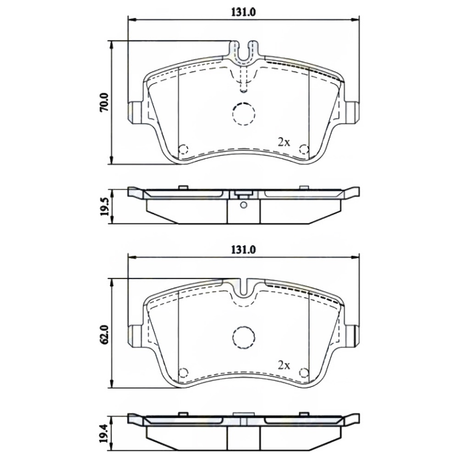 Pastillas Freno Mercedes Benz C240 2001-2007 Delantero 2