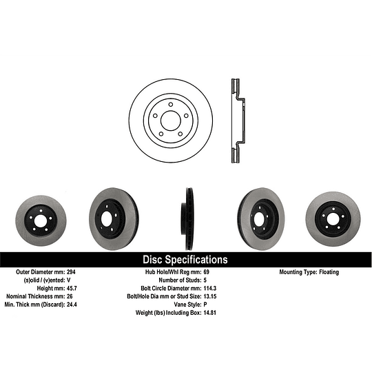 Disco Freno COMLINE ADC2318V
