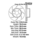 Disco Freno MOTAQUIP LVBD1038Z 1