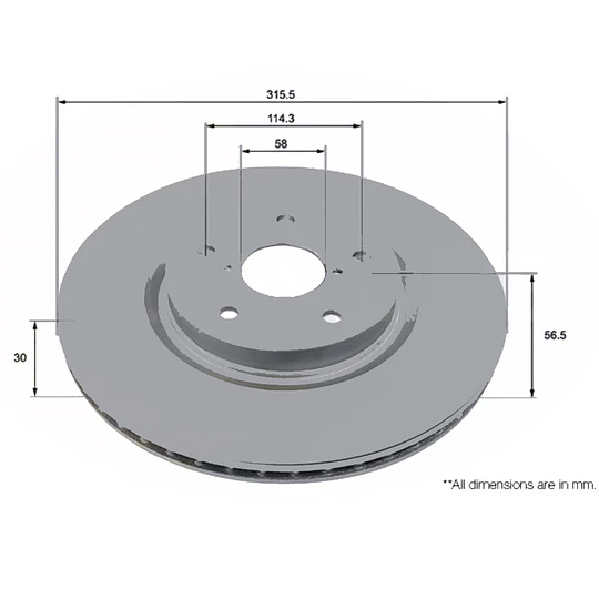 Disco Freno Subaru Tribeca 2006-2014 Delantero
