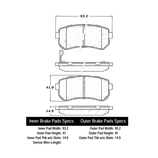 Pastillas Freno Hyundai Sonata 2010-2014 Trasero