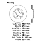 Disco Freno POWERSTOP JBR1171 1