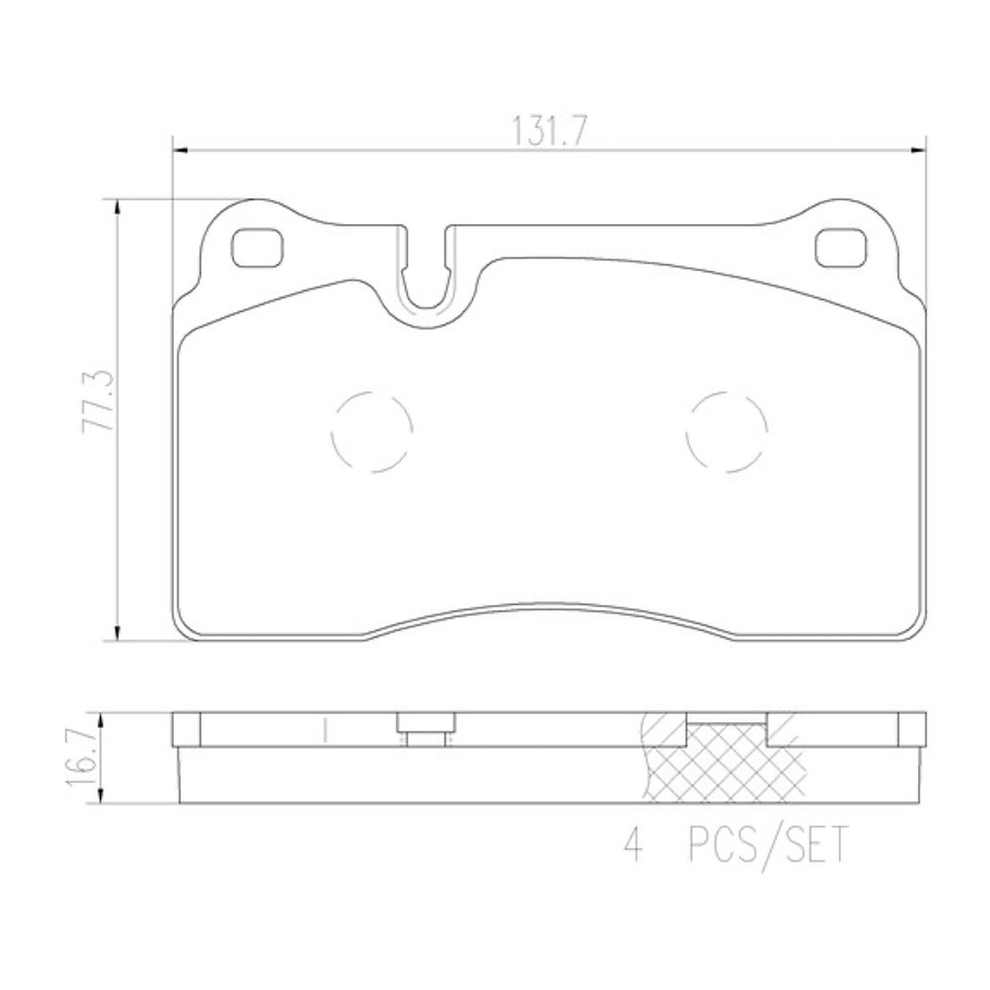 Pastillas Freno Chevrolet Corvette 2005-2013 Delantero, Tras 3