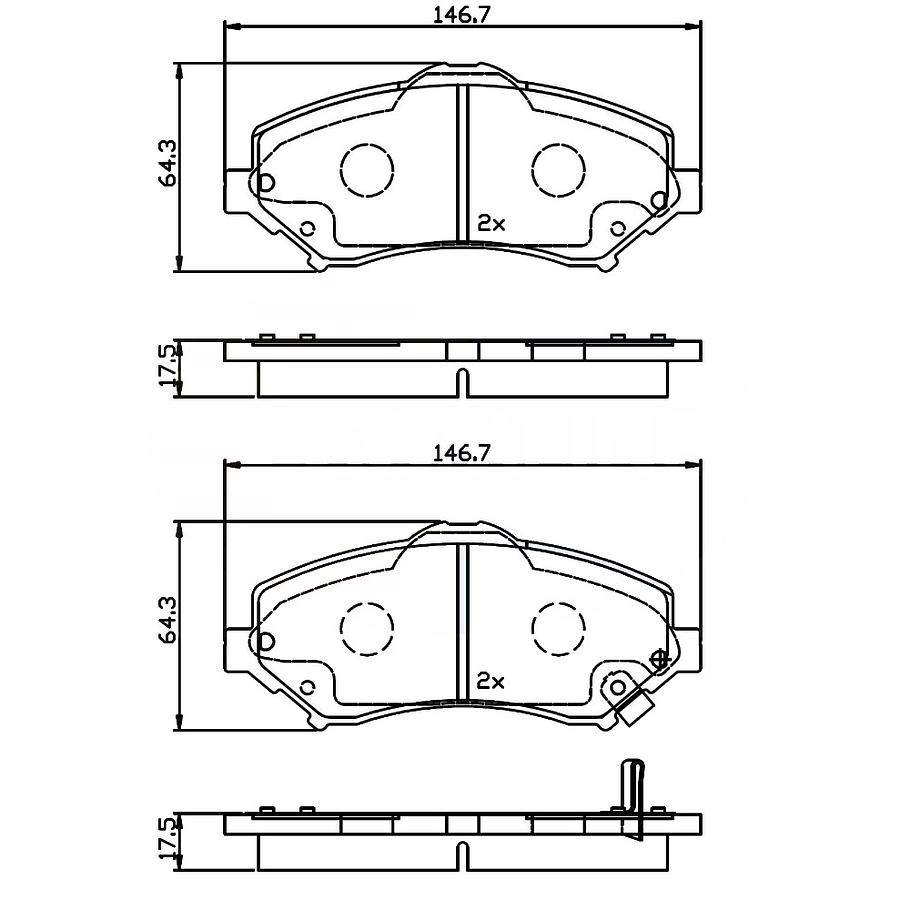 Pastillas Freno Fiat Freemont 2011-2023 Delantero 4