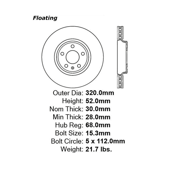 Disco Freno MOTAQUIP LVBD1314Z