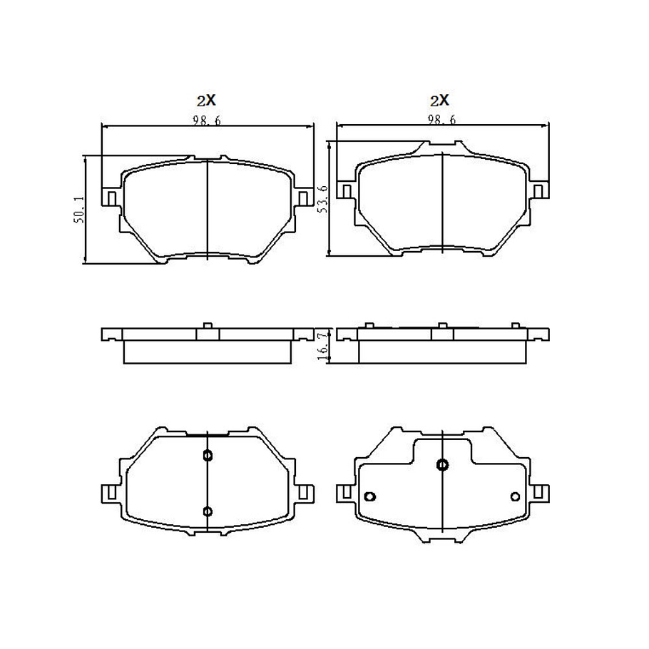 Pastillas Freno Peugeot 308 SW 2013-2021 Trasero 4