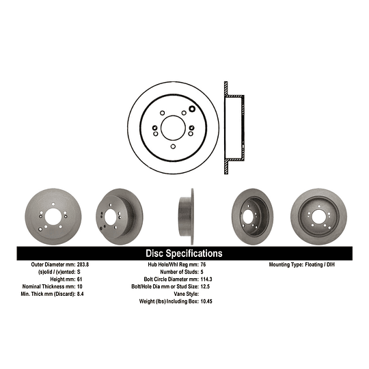 Disco Freno MOTAQUIP LVBE306Z