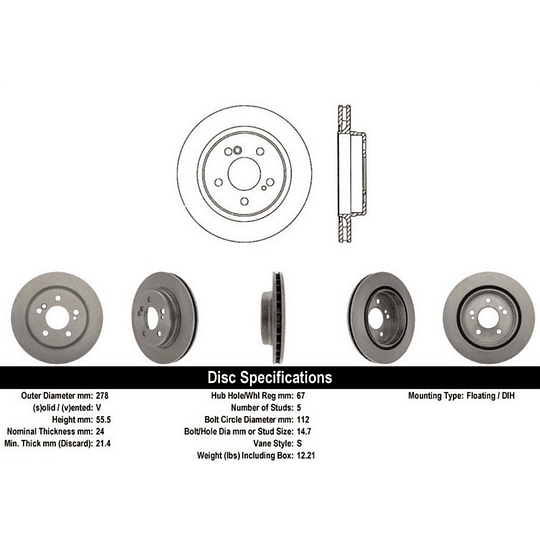 Disco Freno COMLINE ADC1612