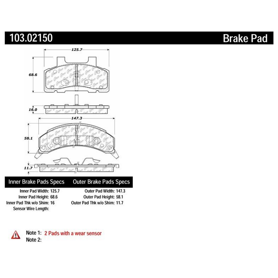 Pastillas Freno Renault Sandero Stepway 2007-2014 Delantero 2