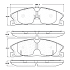 Pastillas Freno Ford Flex 2009-2019 Delantero 2
