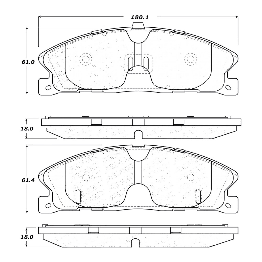 Pastillas Freno Ford Flex 2009-2019 Delantero 2