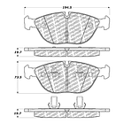 Pastillas Freno BMW 750i 1994-2001 Delantero 3