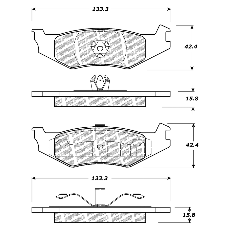 Pastillas Freno Chrysler Cirrus 1995-2000 Trasero 3