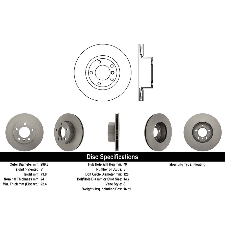 Disco Freno BMW 328xi 2004-2013 Delantero 2