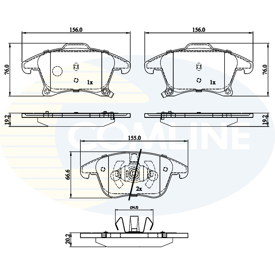 Pastillas Freno Lincoln MKZ 2013-2020 Delantero 4